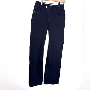 Frame Denim Le High Straight Leg Jeans in Film Noir size 28